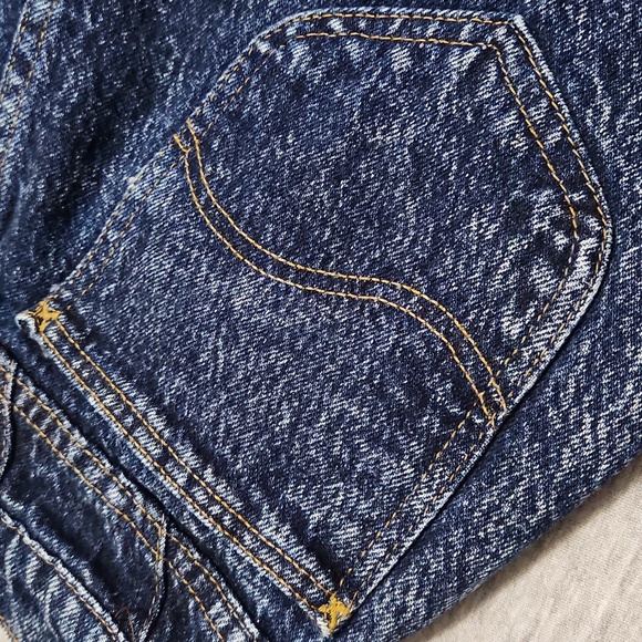 RARE!! Vintage Lee Riders Dark Acid Wash High Rise Tapered Leg Baggy "Mom" Jeans - Picture 13 of 14